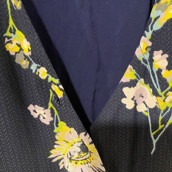 Free People Lost In You Blue‎ Floral Feminine Midi Dress Size S - Picture 7 of 8